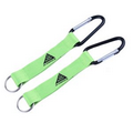 Blank Carabiner with Lanyard & Key Ring, 1"W x 4"L